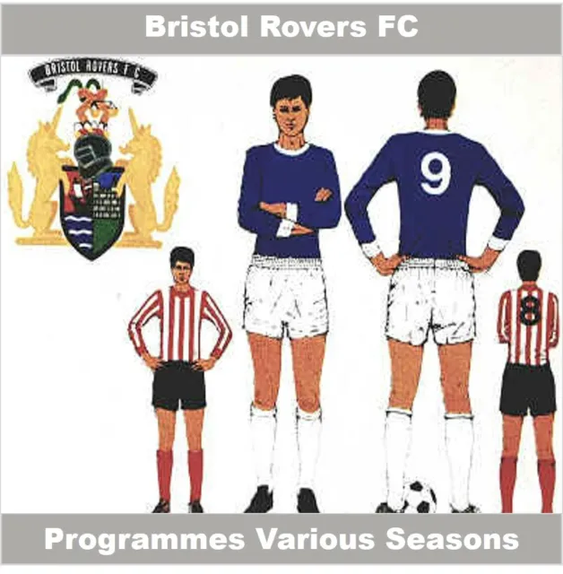 Programme Bristol Rovers Football Home Eastville Games - Various Opponents