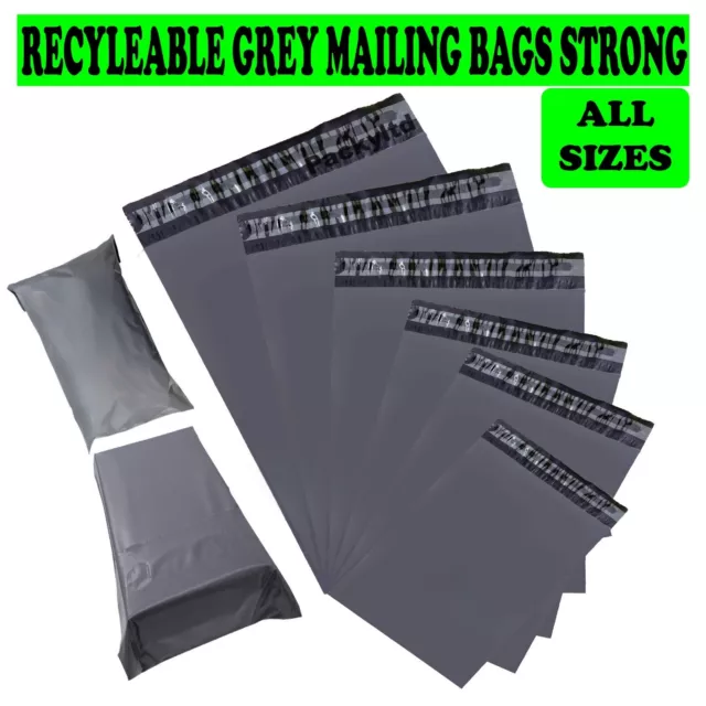 Grey Mailing Bags Strong Postal Poly Postage  Packaging All Sizes Cheap
