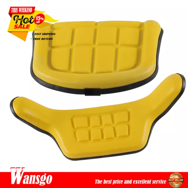 2Pcs Yellow Seat Cushion Set For John Deere 310 310A 310B 401 Backhoe Loader New