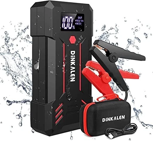 DINKALEN 3000A Avviatore Batteria Auto, 23800mAh Avviatore Emergenza per Auto (A