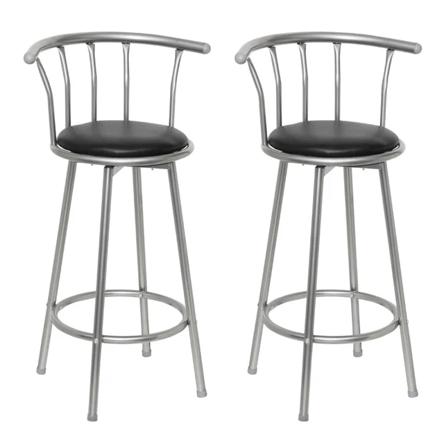 2 Taburetes Altos De Madera De Pino - Sin Respaldo, 112 Cm, Rústicos, Para Cocina O Bar