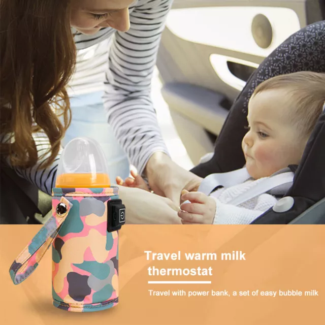 USB Insulated Nursing For Baby Milk Bottle Warmer Home Travel Portable