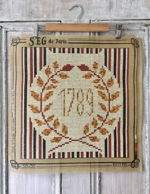 French SEG de Paris Tapestry Needlepoint Canvas Lockdown Hobby 1 of 2 available 3