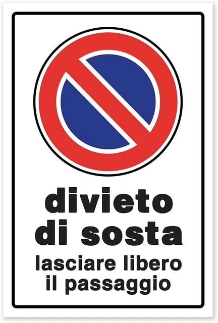 5 etichette adesive obbligo lasciare liberi i pas... - SEG E635005KS