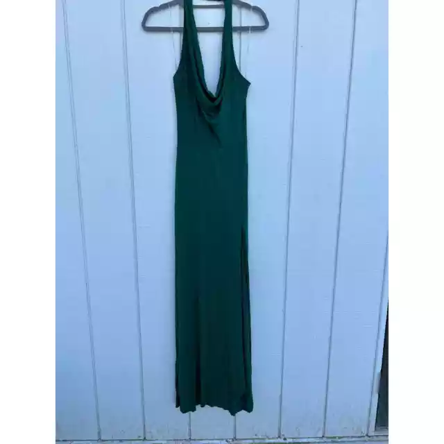 NWT Revolve Rachel Pally Antonia Deep V Halter Maxi Dress, Malachite Green, sz M