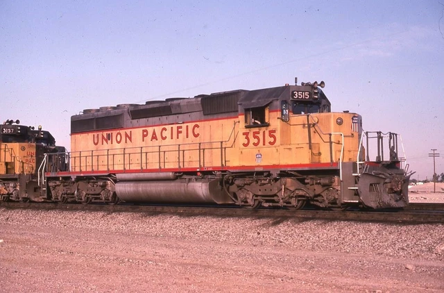 UP UNION PACIFIC Railroad Train Locomotive 3515 Original 1984 Photo ...