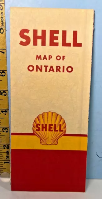 1946 Shell Gas & Oil State Road Map: ONTARIO CANADA - H.M. Gousha Litho