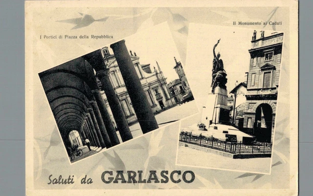 Pavia Garlasco vedutine saluti da F. Grande  spedita