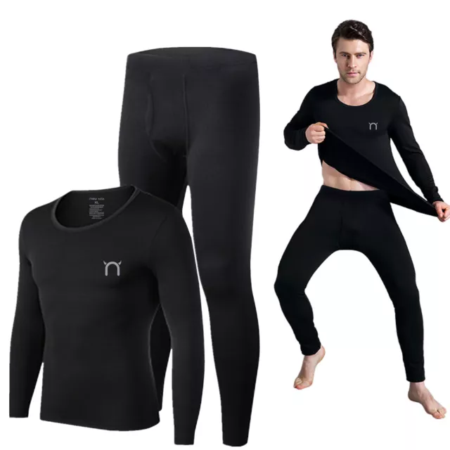 Mens Thermals Long Johns Base Layer Trousers Top Warm Underwear Set NEW