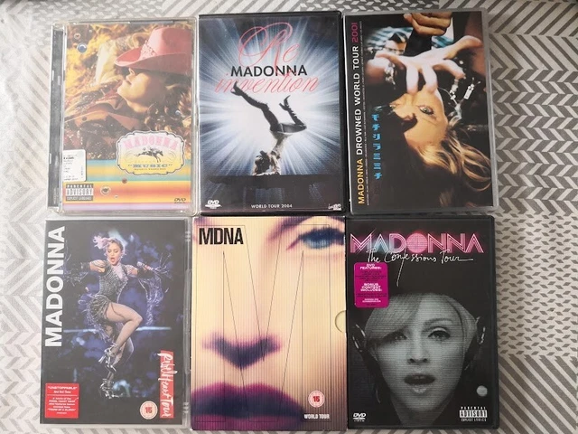 Madonna lot 6 dvd concerts Mdna, Rebel heart, Confessions..