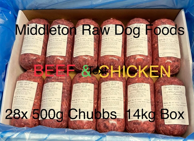 DOG FOOD FROZEN BEEF OX HEART CHICKEN MINCE. BARF RAW DIET