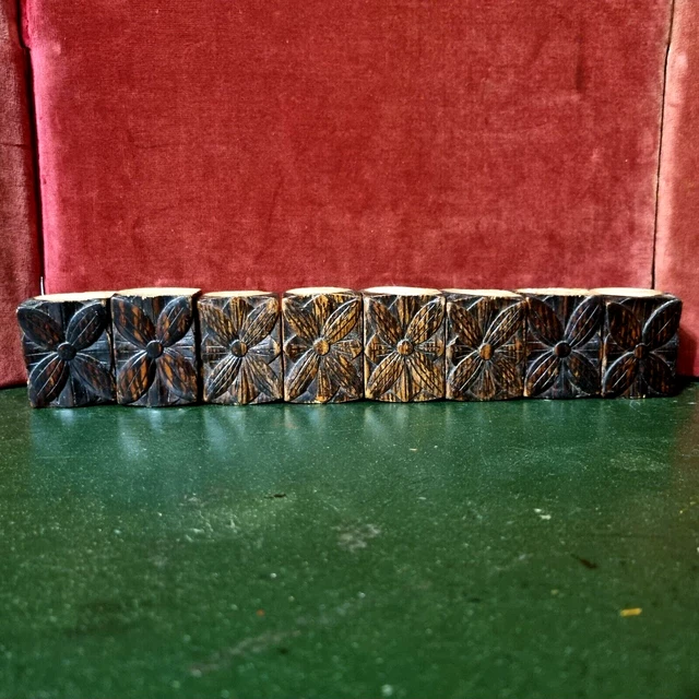 8 Antique French rosette wood carving corbel bracket for project interior decor
