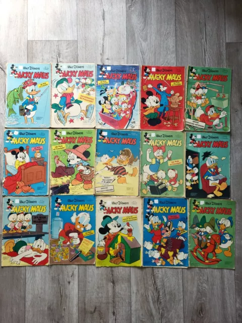 16 Micky Maus Comic Hefte 1955-58 Mickey Mouse