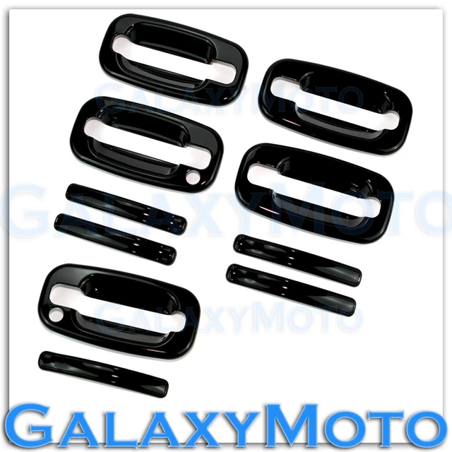 00-06 Chevy Tahoe Gloss Black 4 Door NO PSG Keyhole+Tailgate Barn handle Cover