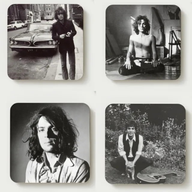 Syd Barrett 4 Coaster Set Pink Floyd Roger Waters Dave Gilmore