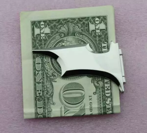 Matte Batman Money Clip badge Magnetic Folding Silver With Gift Box – US097