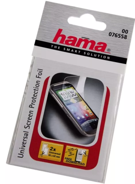 Hama Téléphone Portable Universal Protecteur D'Écran Film 92x62mm Smartphone