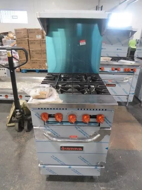 Sierra Range SR-4-24 24in 4 Burner Gas Range w/ Standard Oven