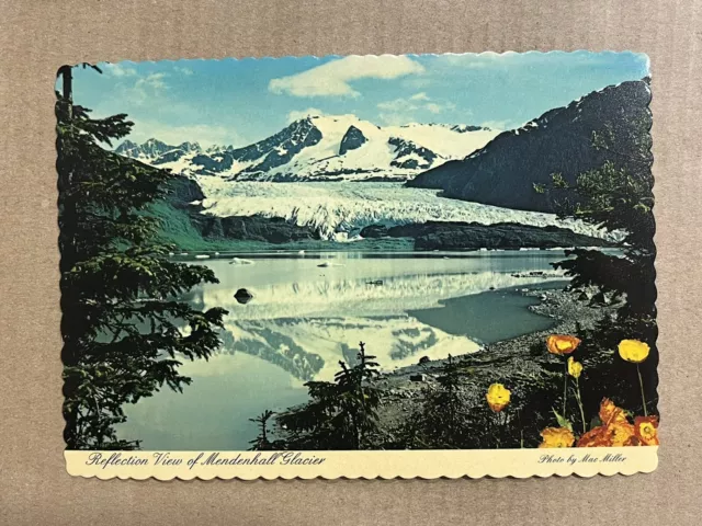 Postcard Mendenhall Glacier near Juneau AK Alaska Scenic Mountain View Vintage
