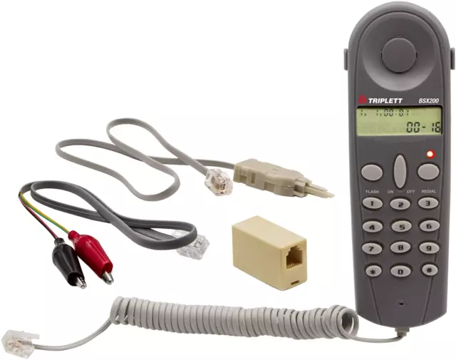 Triplett Byte Brothers Basic Telephone Test Set / Butt Set RJ11 Adapter (Bsx200)