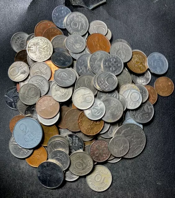 Vintage SCANDINAVIAN Coin Lot - 150+ Coins - Big Group- Lot #S22