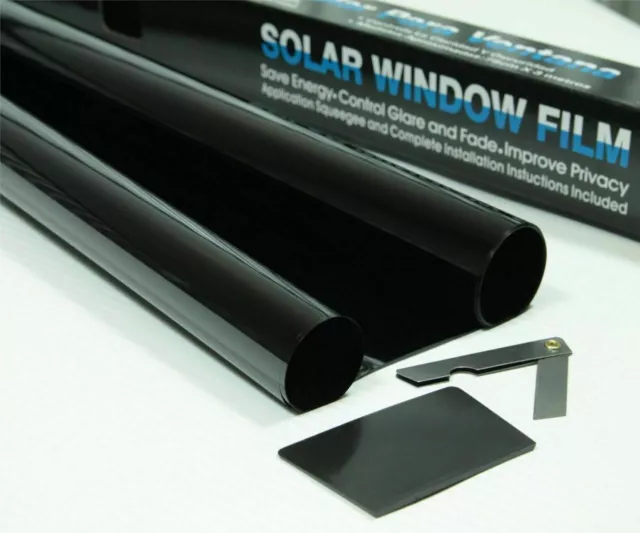 Tönungsfolie 75cm 6m Sonnenschutzfolie Licht SCHWARZ 50% Autoglasfolie Autofolie