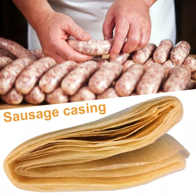 26ft Edible Drying Sausage Casing Homemade Collagen Sausage Casings Diameter 5cm