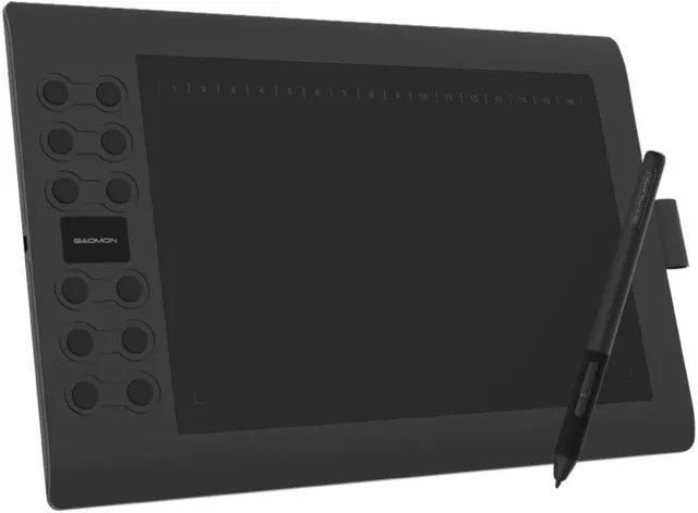 GAOMON Tablette Graphique Noire 10*6,25 M106K Pro 8192 Niveaux Stylet Passif