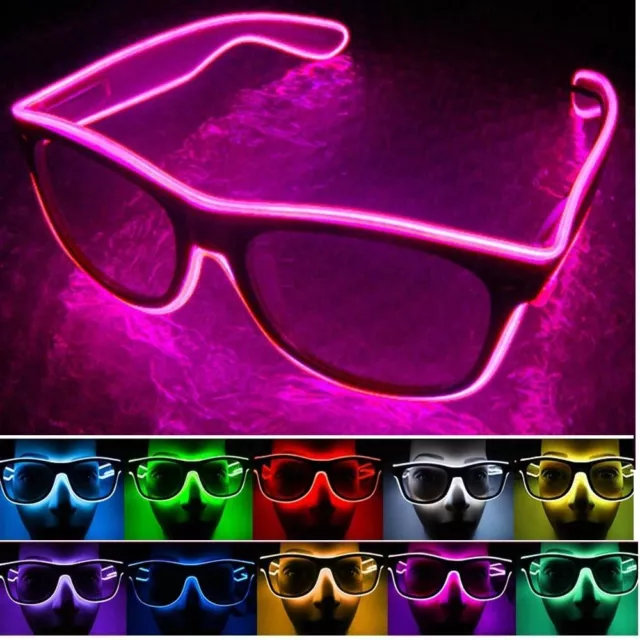 1x Flashing EL Wire Led Glasses Luminous Party Decorative Lighting LED Light Up