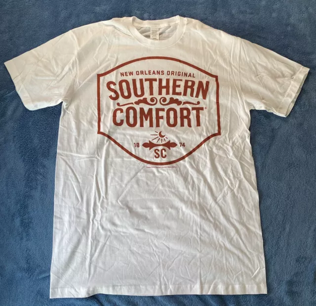 New Orleans Original Southern Comfort Early 2000’s Promo T Shirt Sz Large White