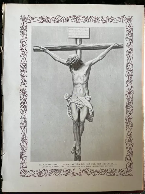 1933 CRISTO DE LA CAPILLA DE LOS CALICES - Spain Press Clipping Page