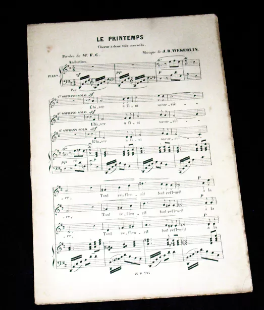 le printemps choeur à 2 voix de jeunes filles avec solo et piano 1885 Wekerlin