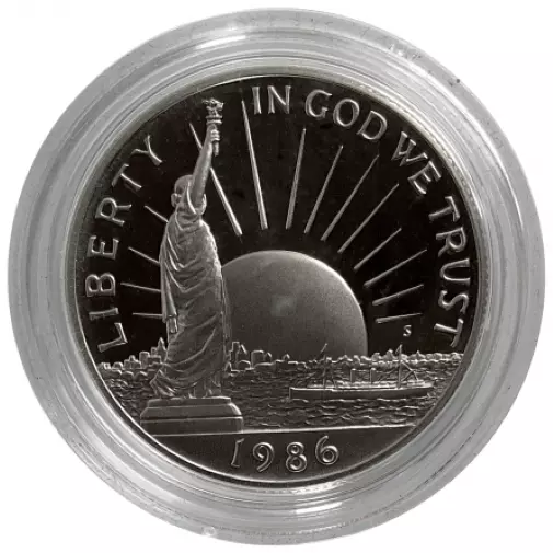 GEM PROOF 1986 S Statue of Liberty Commemorative Half Dollar 50c CAPSULE ONLY