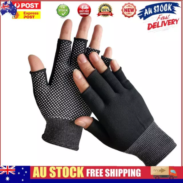 5pcs Fingerless Outdoor Bicycle Anti-skid Half Finger Fishing Gloves