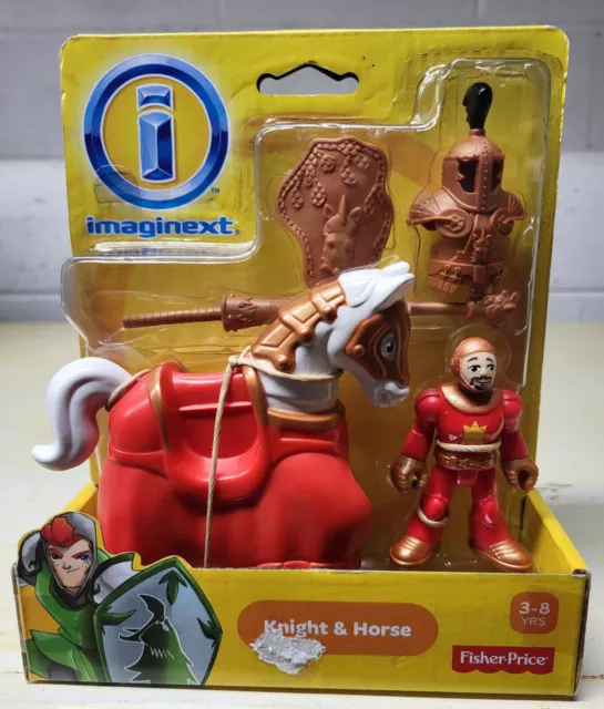 NEW IMAGINEXT Red Knight Action Figure & Horse Two Pack W9547 2013 medieval