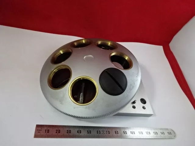 Leica Dmr Seven Position Objective Nosepiece Microscope Part Optics As Is &98-53