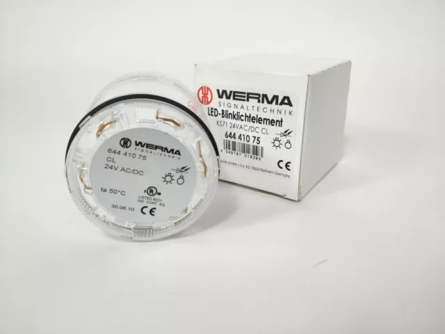 Werma 64441075 KS71 24VAC/DC CL Led-Blinklichtelement, Clear