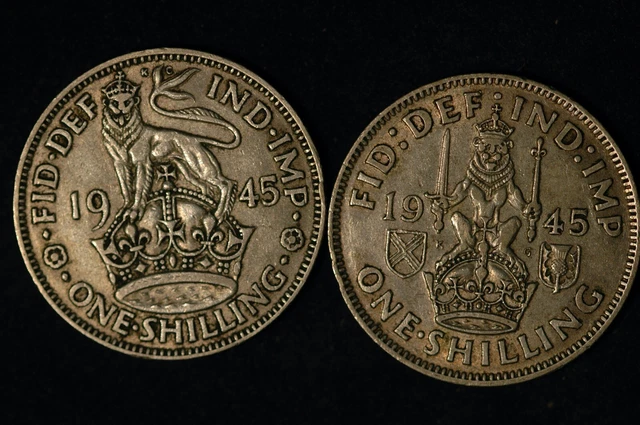 Shilling 1937  -  1946 George VI .500 Silver Choose your Date