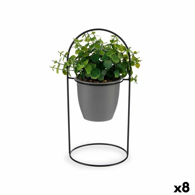 Plante décorative Volets Ronde Métal Plastique 21 x 30 x 21 cm [8 Unités]