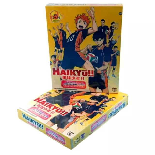 Haikyu!! Haikyuu!! Complete Season 1 - 4 Eps 1 - 85 + 2 OVAs + 4 Movies DVD  Box