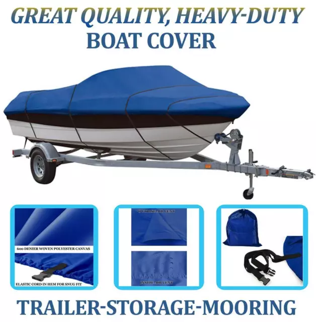 BLUE BOAT COVER FITS Four Winns Boats 14 Bimini 1977