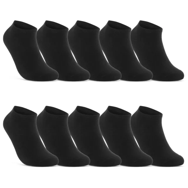 10 | 20 | 30 Paar Sneaker Socken Damen Herren Schwarz Weiß Grau Baumwolle