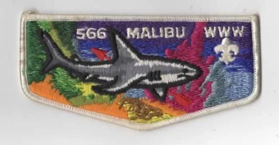OA Malibu Lodge 566 Flap WHT Bdr. San Francisco Council 51 Sherman Oaks, CA [KY-