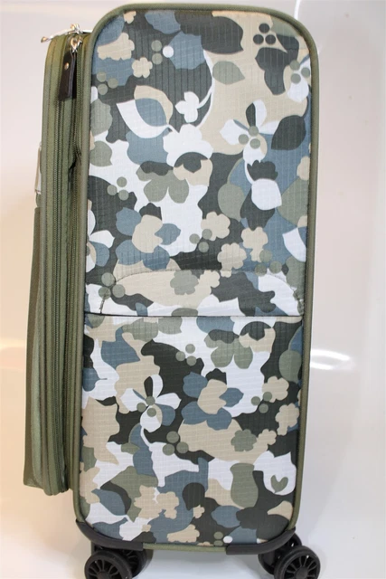 Samantha Brown Olive Geo Camo 2PC Set Carry On / Tote NEW Luggage S7655-35-2PC 5