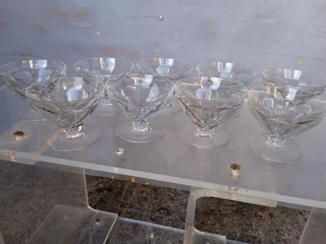 Serie 9 verres Baccarat Harcourt coupe en cristal