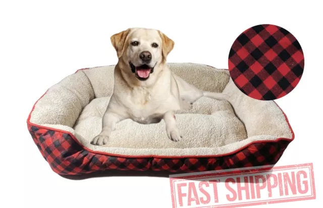 Orthopedic Pet Calming Bed Soft Warm Cat Dog Nest House Washable X-L Large Mat