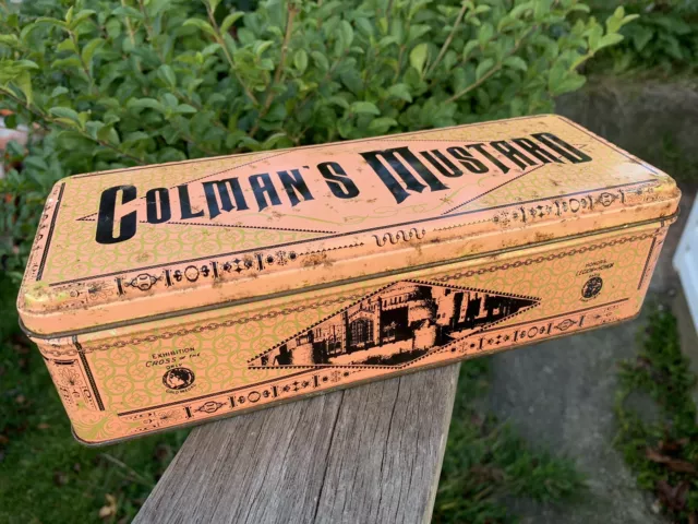 Rare Vintage Coleman’s Mustard Tin Box Storage Kitchen Collectable
