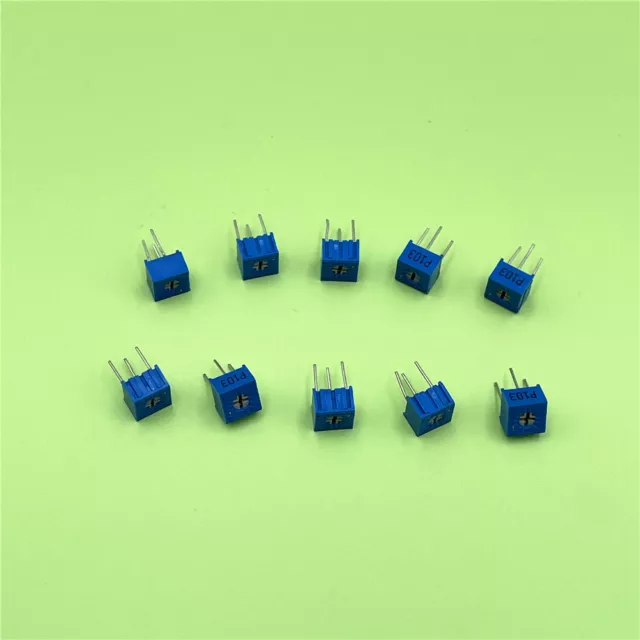 100pcs 3362X 101 to 504 Single Turn Trimmer Potentiometer Variable Resistor 3Pin