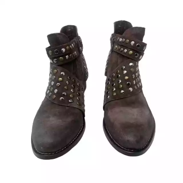 Matisse Sparks brown studded suede ankle boots SZ 7M 2