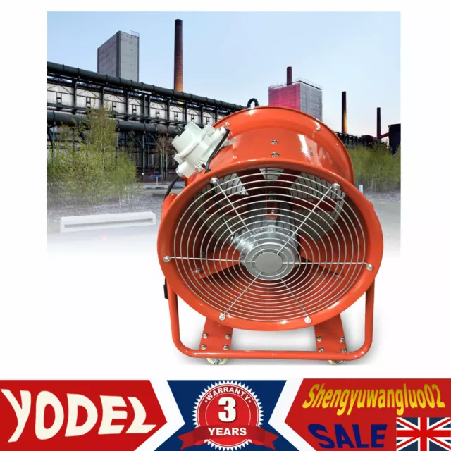 18" Axial Fan Explosion Proof Extractor for Spray Booth Paint Fumes 7800 m3/h UK